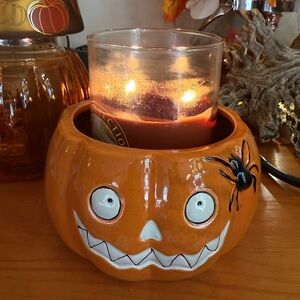 EUC Yankee Candle Jack O'Lantern Large Candle Holder